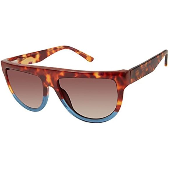 NEW L.A.M.B. LA 514 Tortoise & Blue Sunglasses with Brown Lenses & LAMB Case